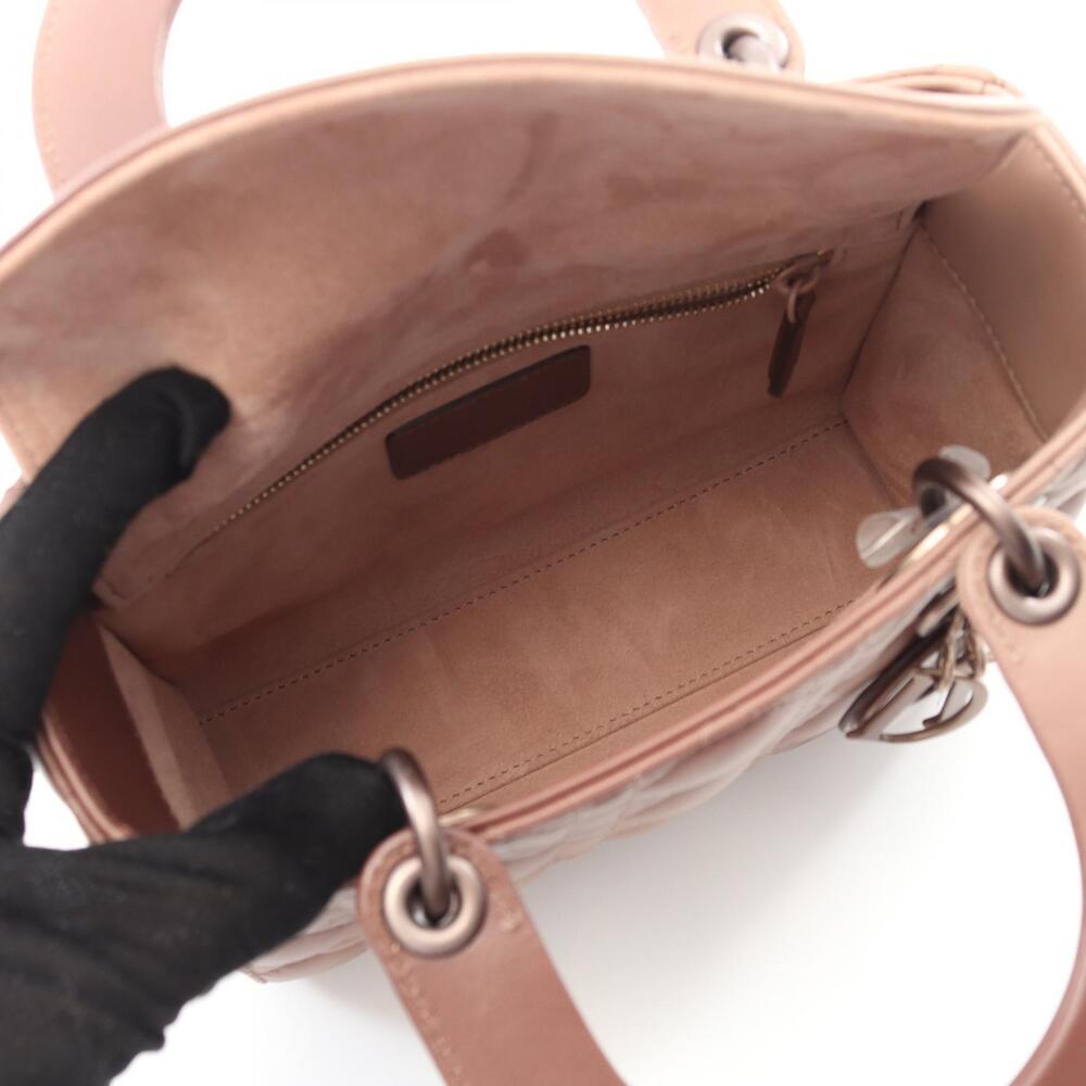 Dior Lady Cannage Handbag Leather Pink - Picture 3 of 8